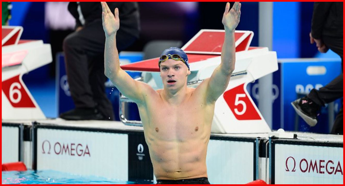 Paris Olympic: leon_marchand sets record (PC- X@leon_marchand)