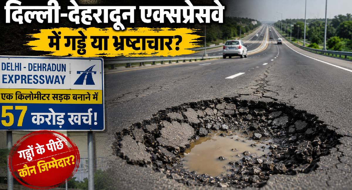 Delhi-Dehradun Expressway में गड्ढे या भ्रष्टाचार? एक किलोमीटर सड़क बनाने में 57 करोड़ खर्च
