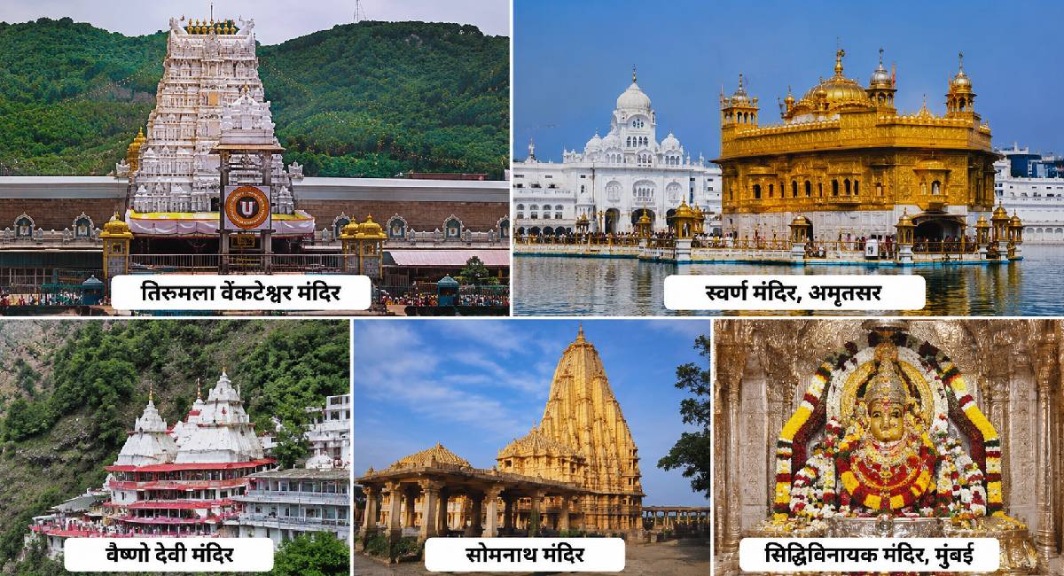 7,159 करोड़ से अधिक होती है देश के प्रसिद्ध 13 मंदिरों की कमाई, आंकड़ों से समझिए