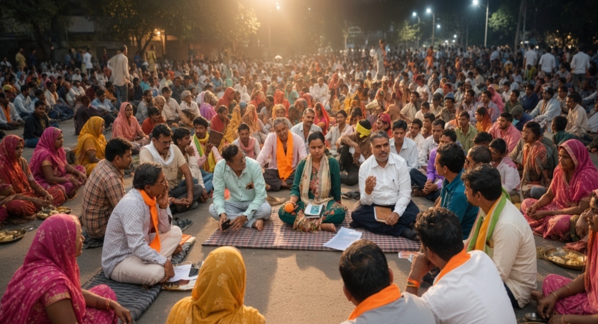 मुआवजे पर नहीं बनी बात, कलेक्ट्रेट में डटे किसान