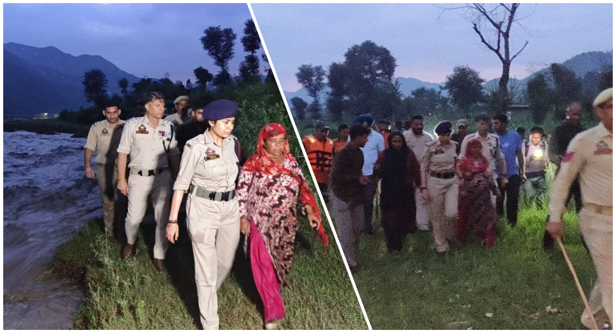 तेज बहाव के बीच जिंदगी और मौत की जंग