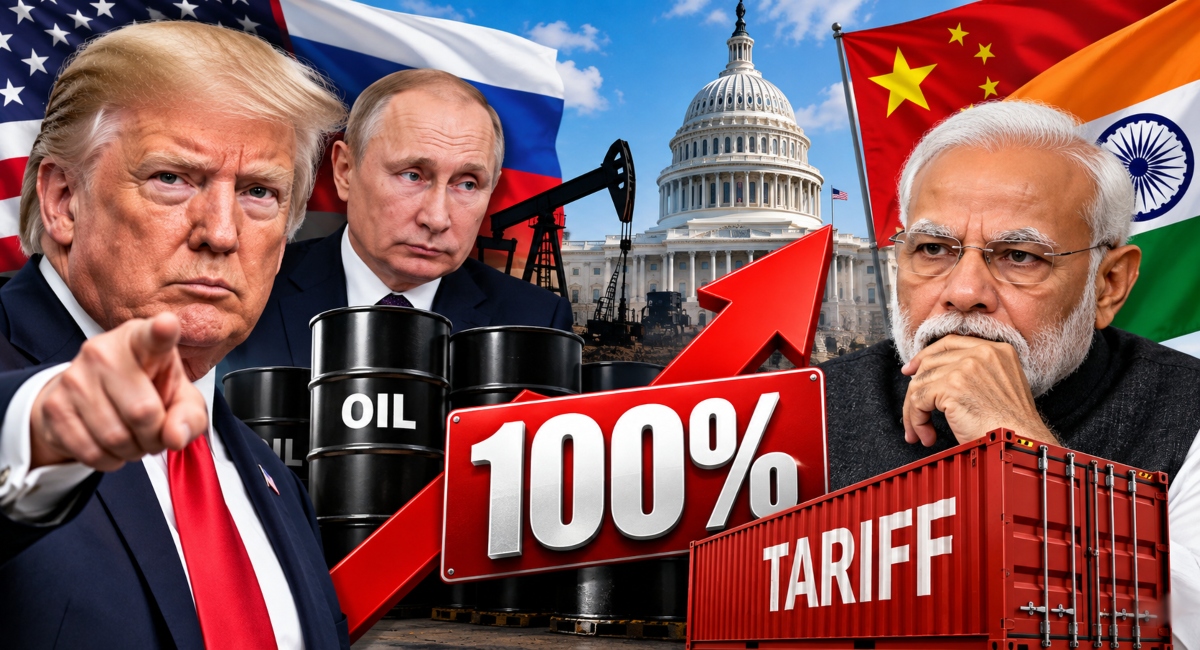 Russian Oil खरीदने पर India पर 100% Tariff क्यों?